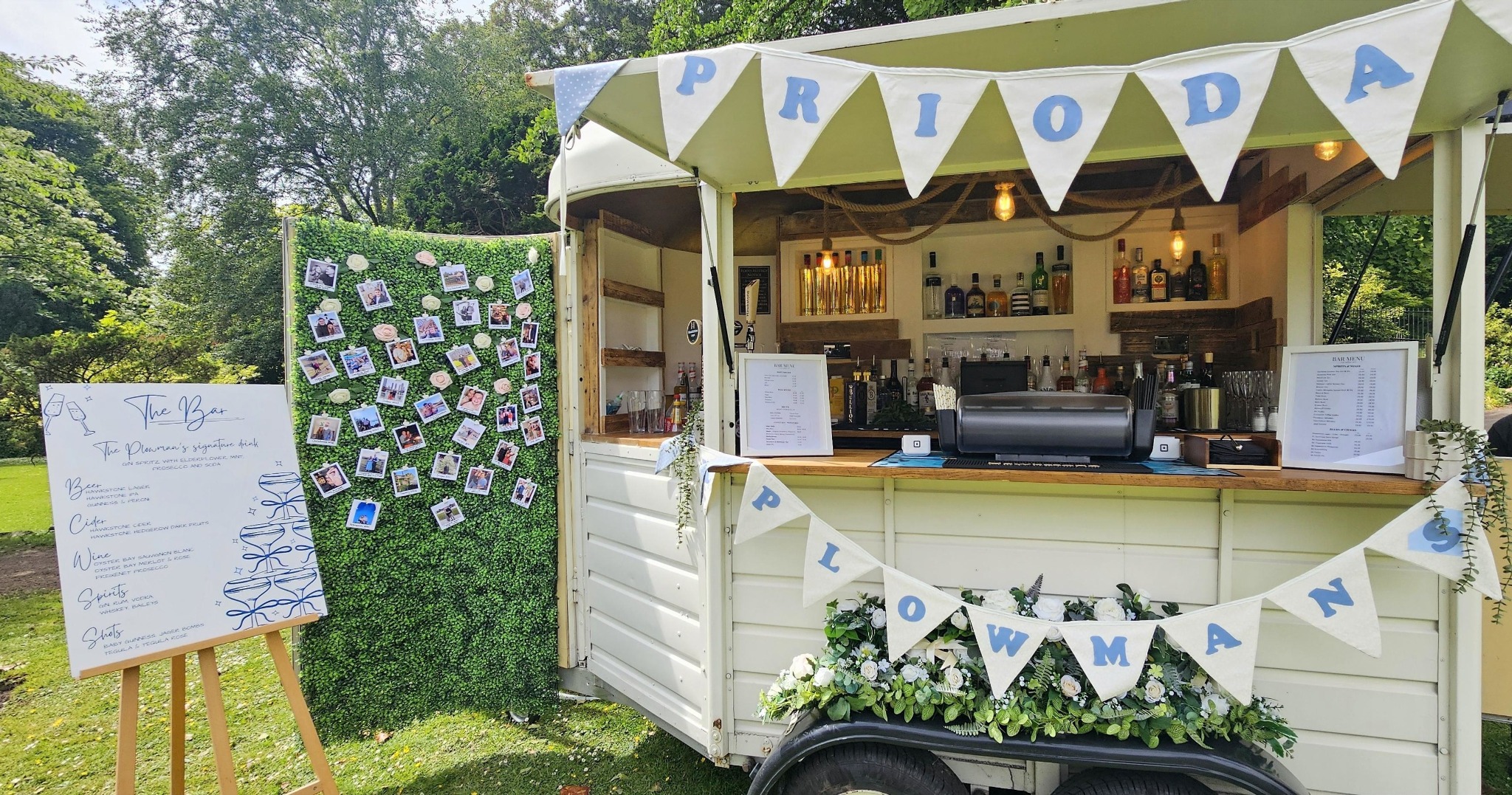 The White Oak bar personalised for a colourful celebration